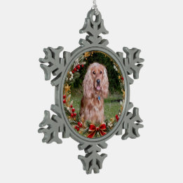 Kerstkrans Aangepaste Foto van Huisdier Tin Sneeuwvlok Ornament