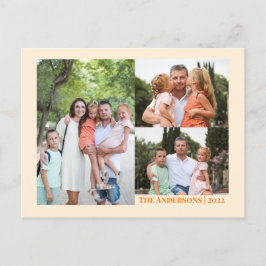 Kerstkrans Aangepaste Thanksgiving-foto en -berich Briefkaart