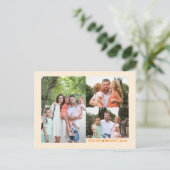 Kerstkrans Aangepaste Thanksgiving-foto en -berich Briefkaart (Staand voorkant)