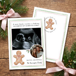 Kerstkrans Baby Aankondigingskaart Feestdagenkaart