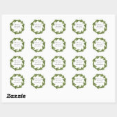 Kerstkrans - Baby Shower-boekplaat Ronde Sticker (Vel)