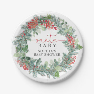 Kerstkrans Baby Shower Servetten Papieren Bordje