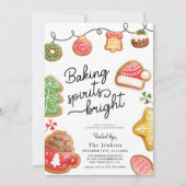 Kerstkrans Bakfeest Uitnodiging (Voorkant)