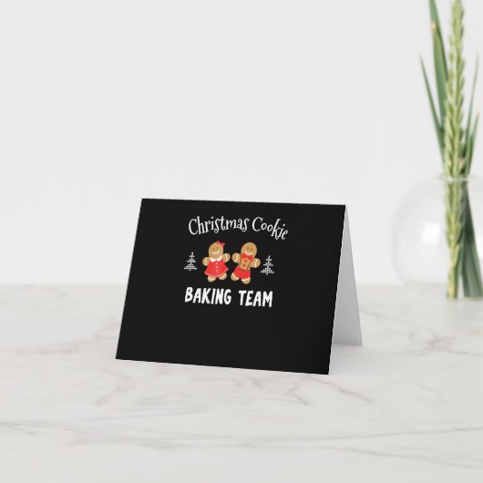 Kerstkrans bakteam | kerstman van koekdeeg kaart (Voorkant)