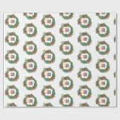 Kerstkrans Bedrijfslogo Kerstmis  Cadeaupapier (Vlak)