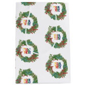 Kerstkrans Bedrijfslogo Kerstmis Medium Cadeauzakje (Voorkant)