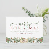 Kerstkrans Bedrijfslogo Zakelijk Feestdagenkaart (Staand voorkant)