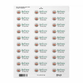 Kerstkrans Beer Retouradreslabel Etiket (Full Sheet)