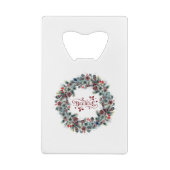 Kerstkrans BELIEVE Typografie Creditkaart Flessenopener