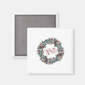 Kerstkrans BELIEVE Typografie Magneet (Voorkant / Achterkant)