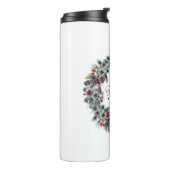 Kerstkrans BELIEVE Typografie Thermosbeker (Gedraaid links)