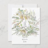 Kerstkrans bewaar de datum kaart (Voorkant)