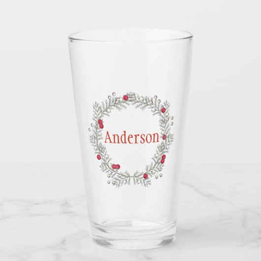 Kerstkrans bewerkbare glas (Voorkant)