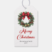Kerstkrans Bewerkbare Kerstkaart Cadeaulabel (Achterkant)