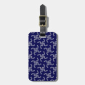 Kerstkrans Blauw, Kerst Decoratie, Kerstmis Bagagelabel (Voorkant verticaal)