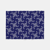 Kerstkrans Blauw, Kerst Decoratie, Kerstmis Fleece Deken (Voorkant (Horizontaal))