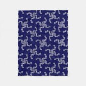 Kerstkrans Blauw, Kerst Decoratie, Kerstmis Fleece Deken (Voorkant)