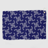 Kerstkrans Blauw, Kerst Decoratie, Kerstmis Golfhanddoek (Horizontaal)