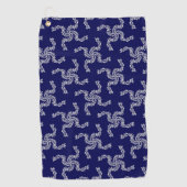 Kerstkrans Blauw, Kerst Decoratie, Kerstmis Golfhanddoek (Voorkant)