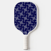Kerstkrans Blauw, Kerst Decoratie, Kerstmis Pickleball Paddle (Voorkant)