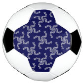 Kerstkrans Blauw, Kerst Decoratie, Kerstmis Voetbal (Gedraaid)