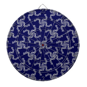 Kerstkrans Blauw, Kerst Decoratie, Xmas Dartbord