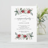 kerstkrans | Bloemenvakantie verlovingsfeest Kaart (Staand voorkant)