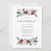 Kerstkrans Bloemstuk | Uitnodiging voor bruiloftso (Voorkant)