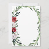 Kerstkrans Bloemstuk | Uitnodiging voor bruiloftso (Achterkant)