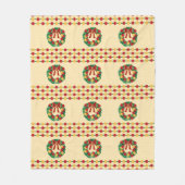 Kerstkrans Brei Fleece Deken (Voorkant)