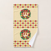 Kerstkrans Breien Bad Handdoek (Handdoek)
