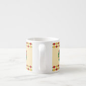 Kerstkrans breien espresso kop (Achterkant)