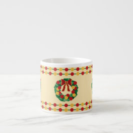 Kerstkrans breien espresso kop