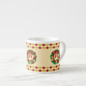 Kerstkrans breien espresso kop (Voorkant rechts)