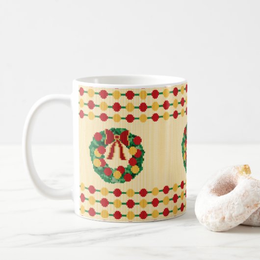 Kerstkrans Breien Koffiemok (Met donut)