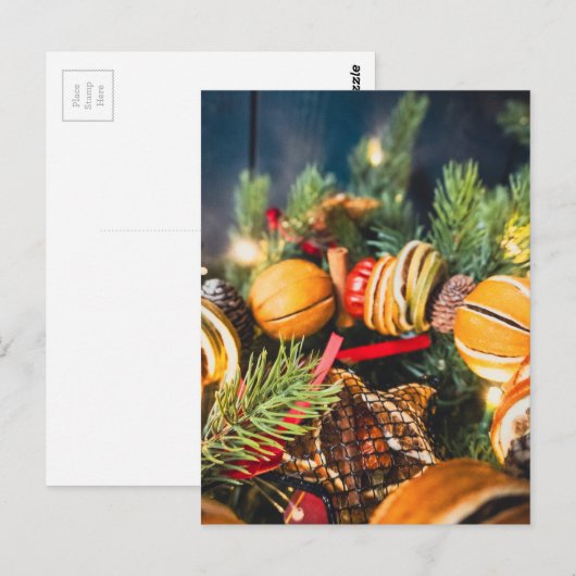 Kerstkrans Briefkaart (Voorkant / Achterkant)