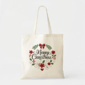Kerstkrans Budget Boodschappentas Tote Bag (Voorkant)