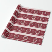 Kerstkrans Burgundy Persoonlijk Cadeaupapier (Uitgerold)