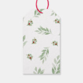 Kerstkrans cadeaubijschrift met monogram cadeaulabel (Achterkant)
