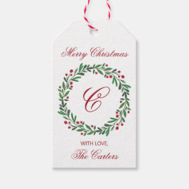 Kerstkrans Cadeaubijsluiter Cadeaulabel