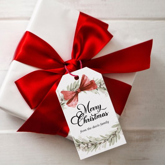 Kerstkrans Cadeaulabel