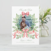 Kerstkrans Candy Cane Bow | Foto Save The Date (Staand voorkant)