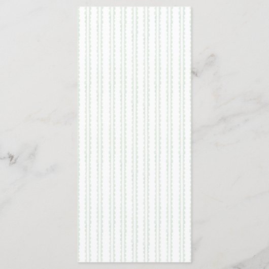 Kerstkrans Candy Cane Bow Monogram Bruiloft Menu (Achterkant)