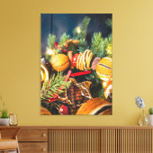 Kerstkrans Canvas Afdruk (Insitu (Woonkamer))