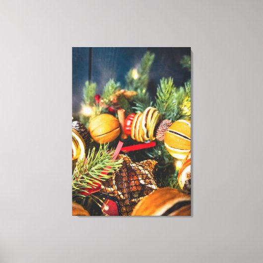 Kerstkrans Canvas Afdruk (Voorkant)