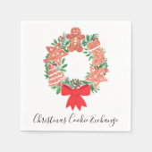 Kerstkrans Cookie Uitwisselingsfeest Servet (Voorkant)
