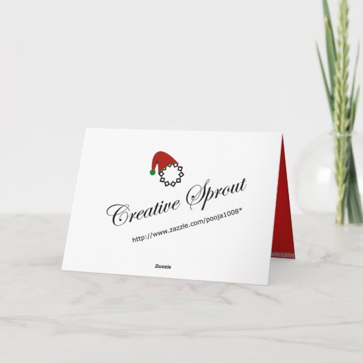 Kerstkrans Cupcakes Ornament Kaart (Achterkant)