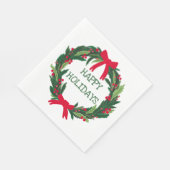 Kerstkrans CUSTOM Hand getrokken Vakantie Servet (Hoek)