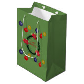 Kerstkrans decoratieve cadeautas (Voorkant Gekanteld)