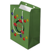 Kerstkrans decoratieve cadeautas (Achterkant Gekanteld)